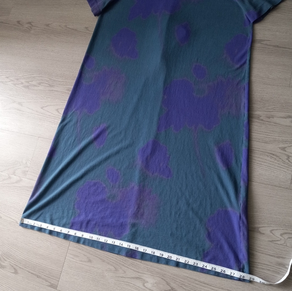 COS Drawstring Organic Cotton T-Shirt Midi Dress Blue L - Picture 12 of 15